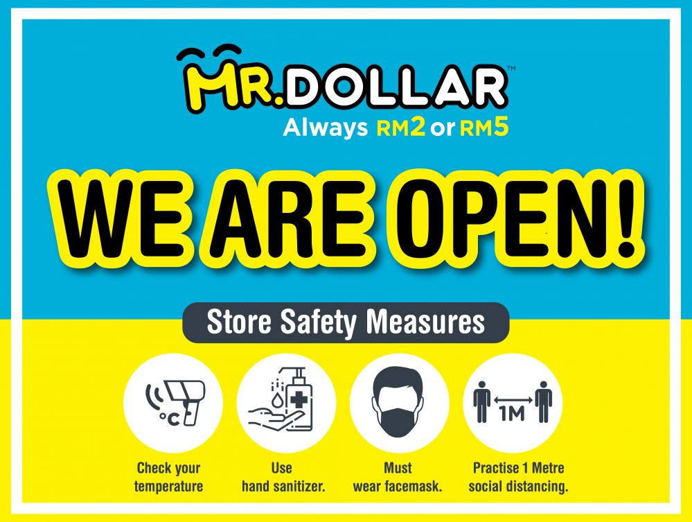 MR.DOLLAR Store Opening List: 13 - 4 Mar 2021